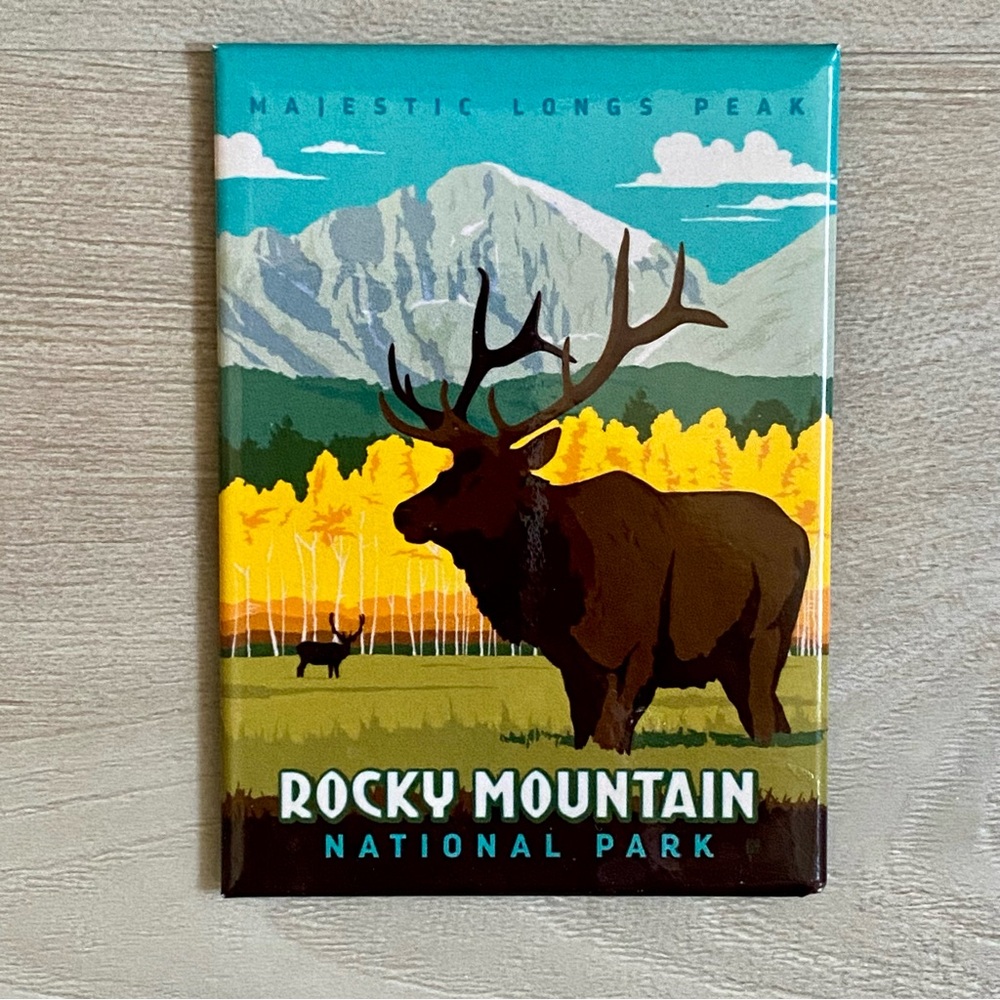 🔶 {4/$12} Rocky Mountain National Park Longs Peak Magnet